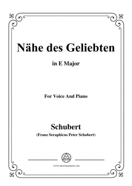 Schubert-Nähe des Geliebten,Op.5 No.2,in E Major,for Voice&Piano image number null