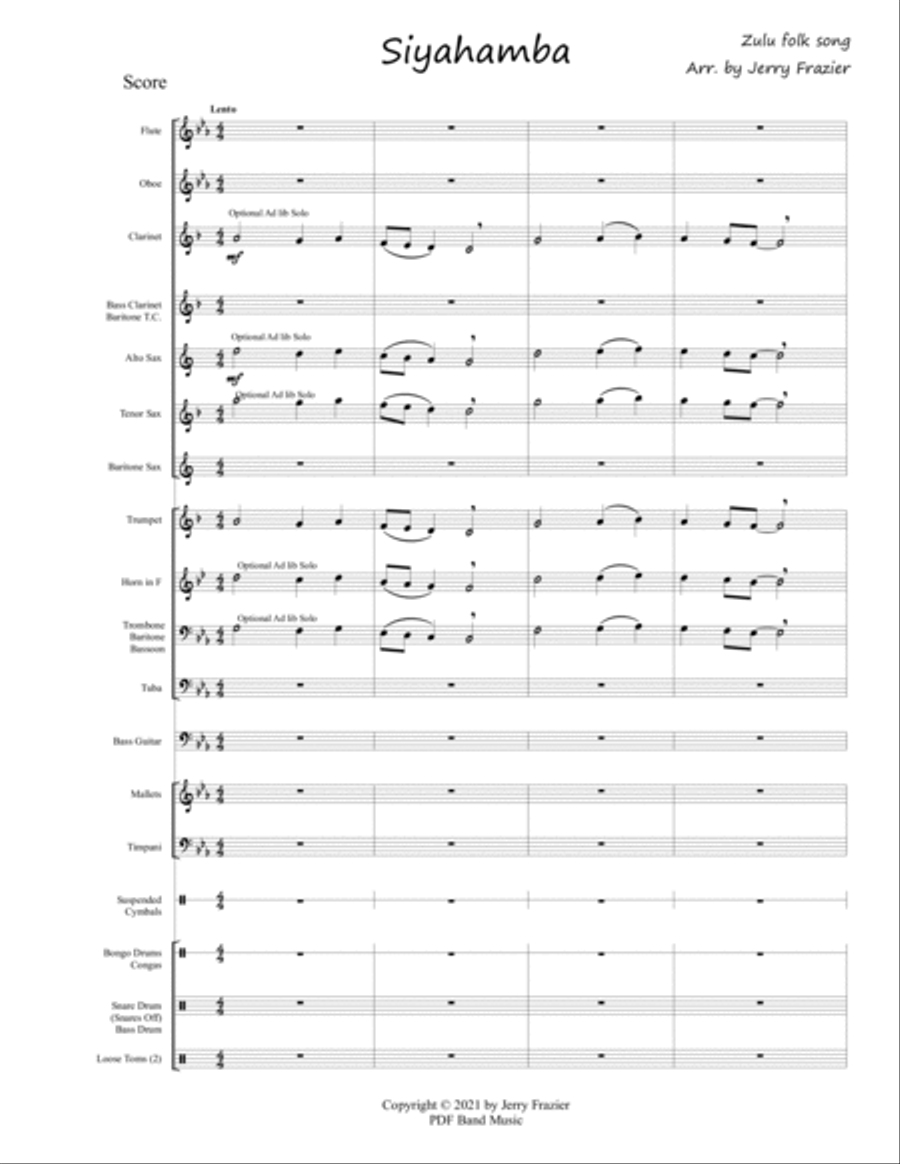 Siyahamba Siyahamba Concert Band scores gallery preview page 2