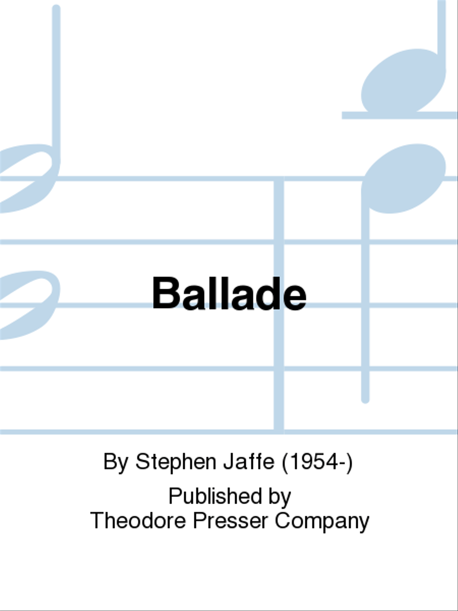 Ballade Ballade B-Flat Clarinet scores gallery preview page 1
