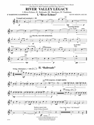 River Valley Legacy (I. River Echoes, II. Railroads, III. Machines, IV. Traditions): E-flat Baritone Saxophone