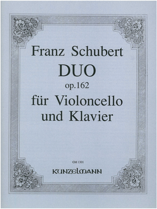 Book cover for Duo Op. 162 for cello and piano