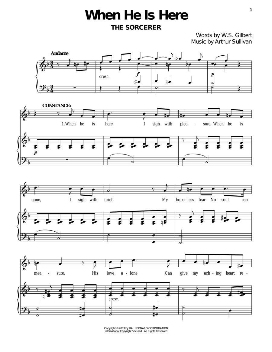 When He Is Here When He Is Here Piano Solo scores gallery preview page 1