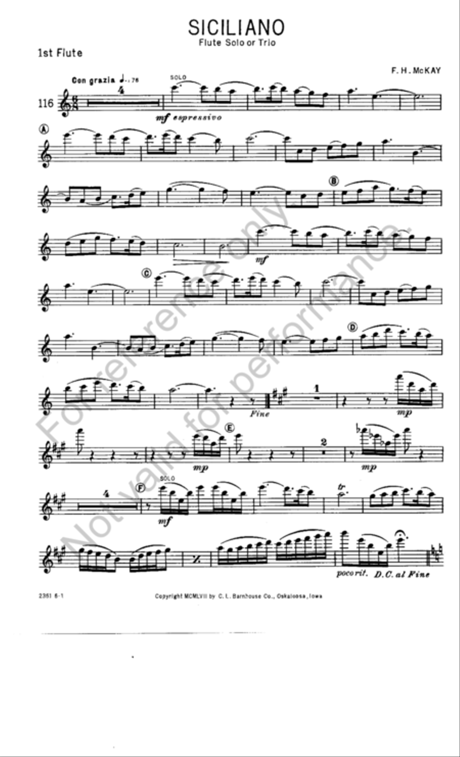 Siciliano Flute Solo scores gallery preview page 2