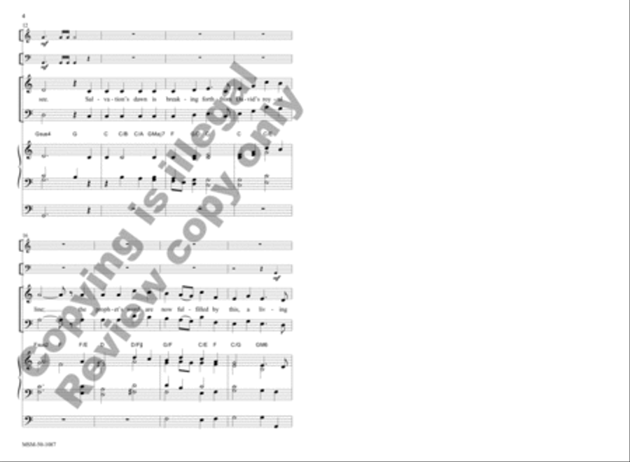 Canticle of Zechariah Canticle of Zechariah 4-Part scores gallery preview page 4