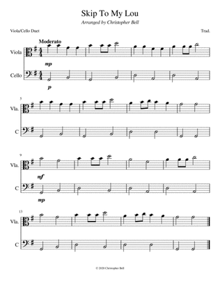 Skip To My Lou - Easy Viola/Cello Duet