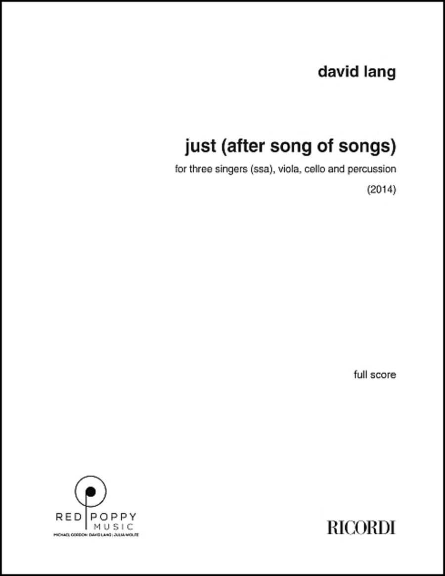 just (after song of songs)