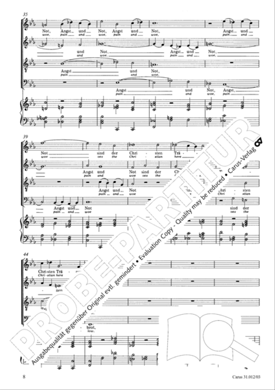 Weeping, crying, sorrow, sighing (Weinen, Klagen, Sorgen, Zagen) ATB scores gallery preview page 9