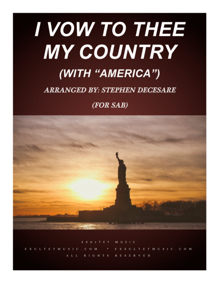 I Vow To Thee My Country (with "America") (for SAB) image number null