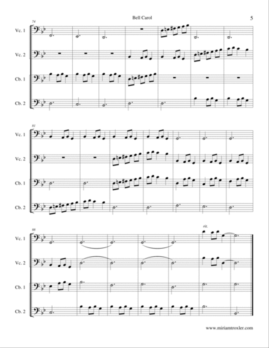 Bell Carol Bell Carol Cello scores gallery preview page 5