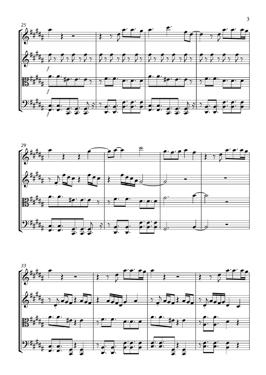 Came Here For Love String Trio scores gallery preview page 3