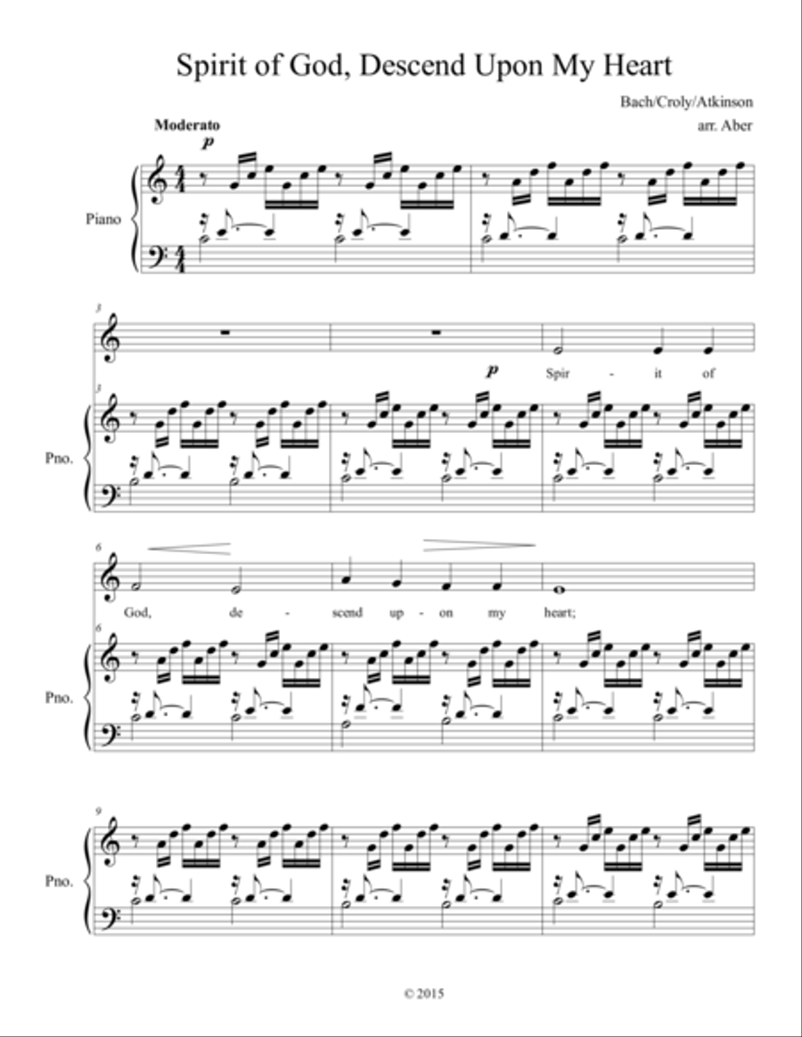 Spirit of God 3-Part scores gallery preview page 1