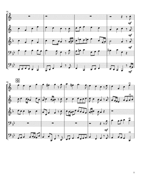 Dear Christians, One and All Rejoice - Arranged for Brass Quintet