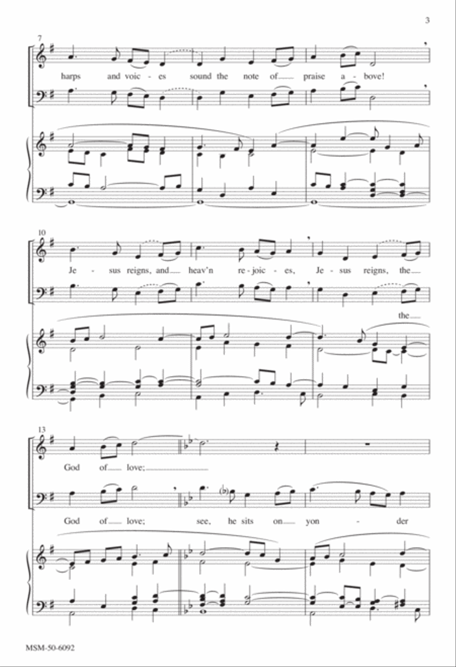 Hark, Ten Thousand Harps and Voices 4-Part scores gallery preview page 3
