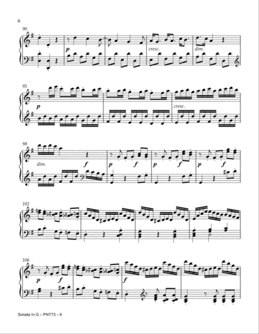 Sonata In G Major (K. 283) Piano Method scores gallery preview page 6