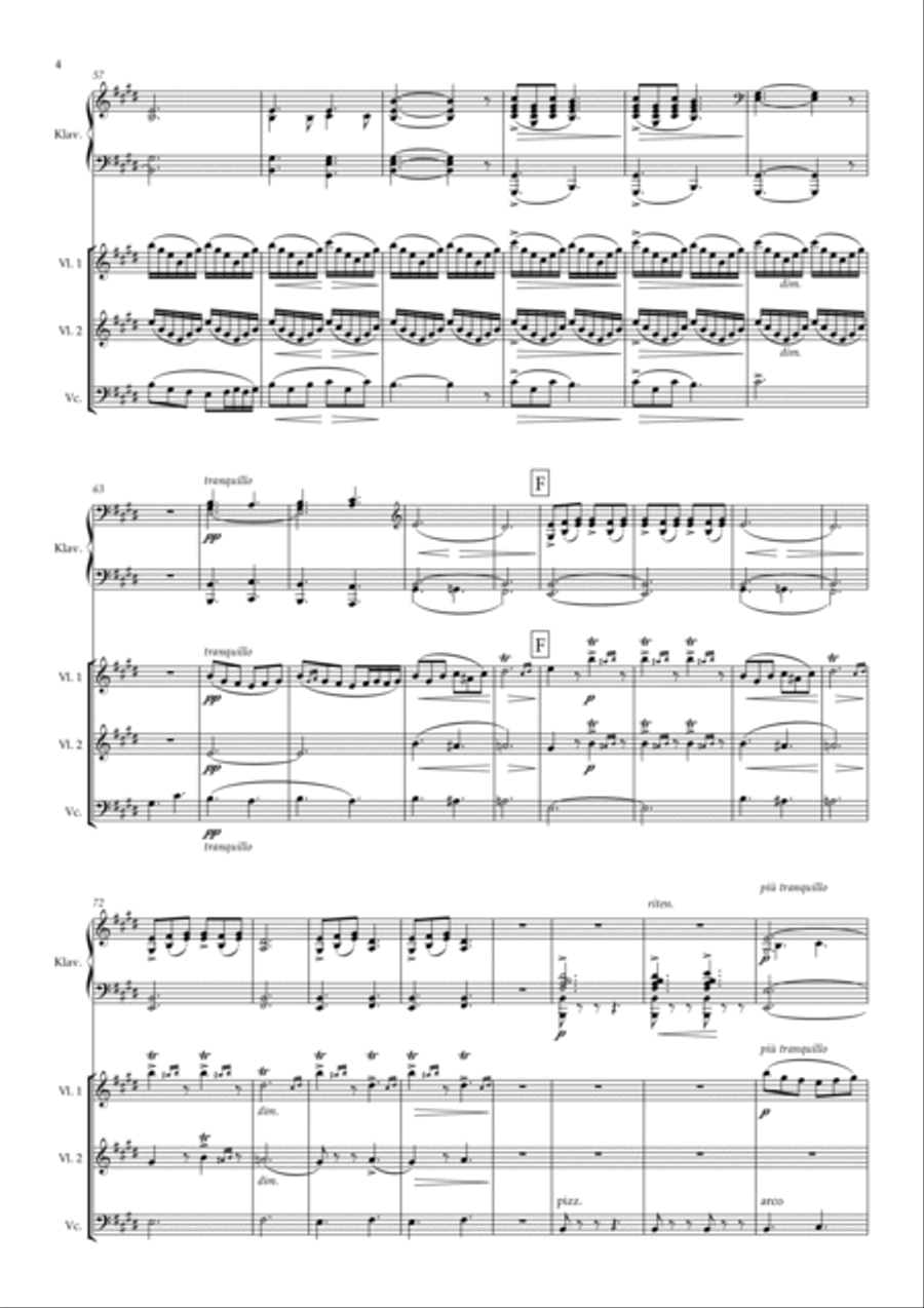 Morgenstimmung / Morning mood Piano Trio scores gallery preview page 4