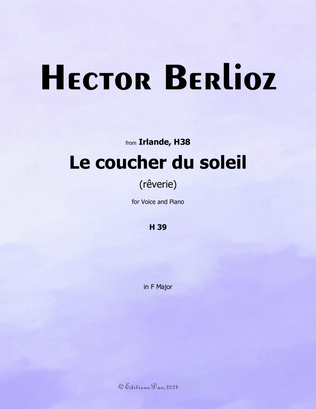 Le coucher du soleil, by Berlioz, in F Major