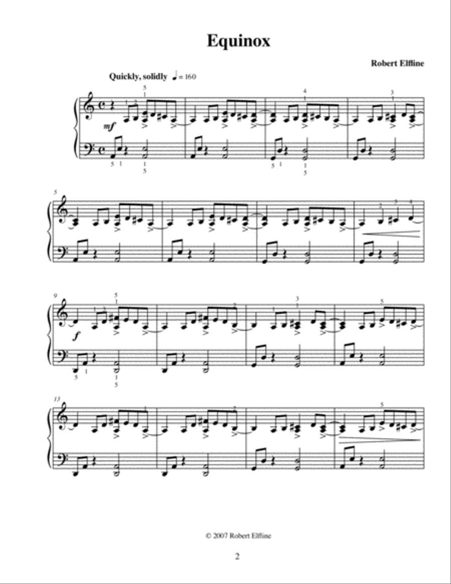 Equinox Equinox Piano Solo scores gallery preview page 2
