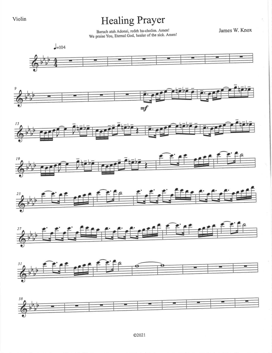 Healing Prayer Small Ensemble scores gallery preview page 1