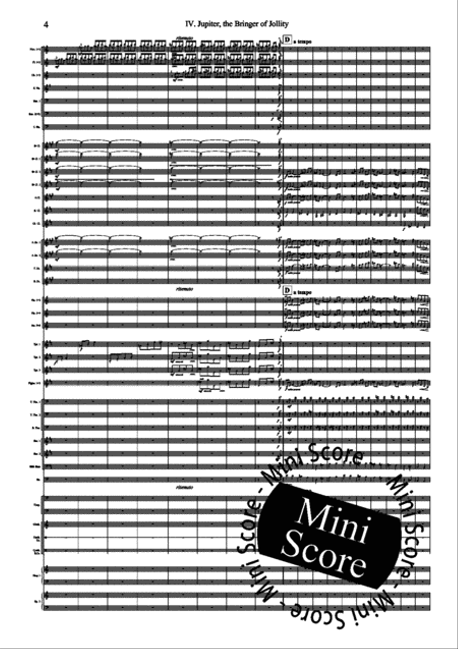 The Planets Concert Band scores gallery preview page 68
