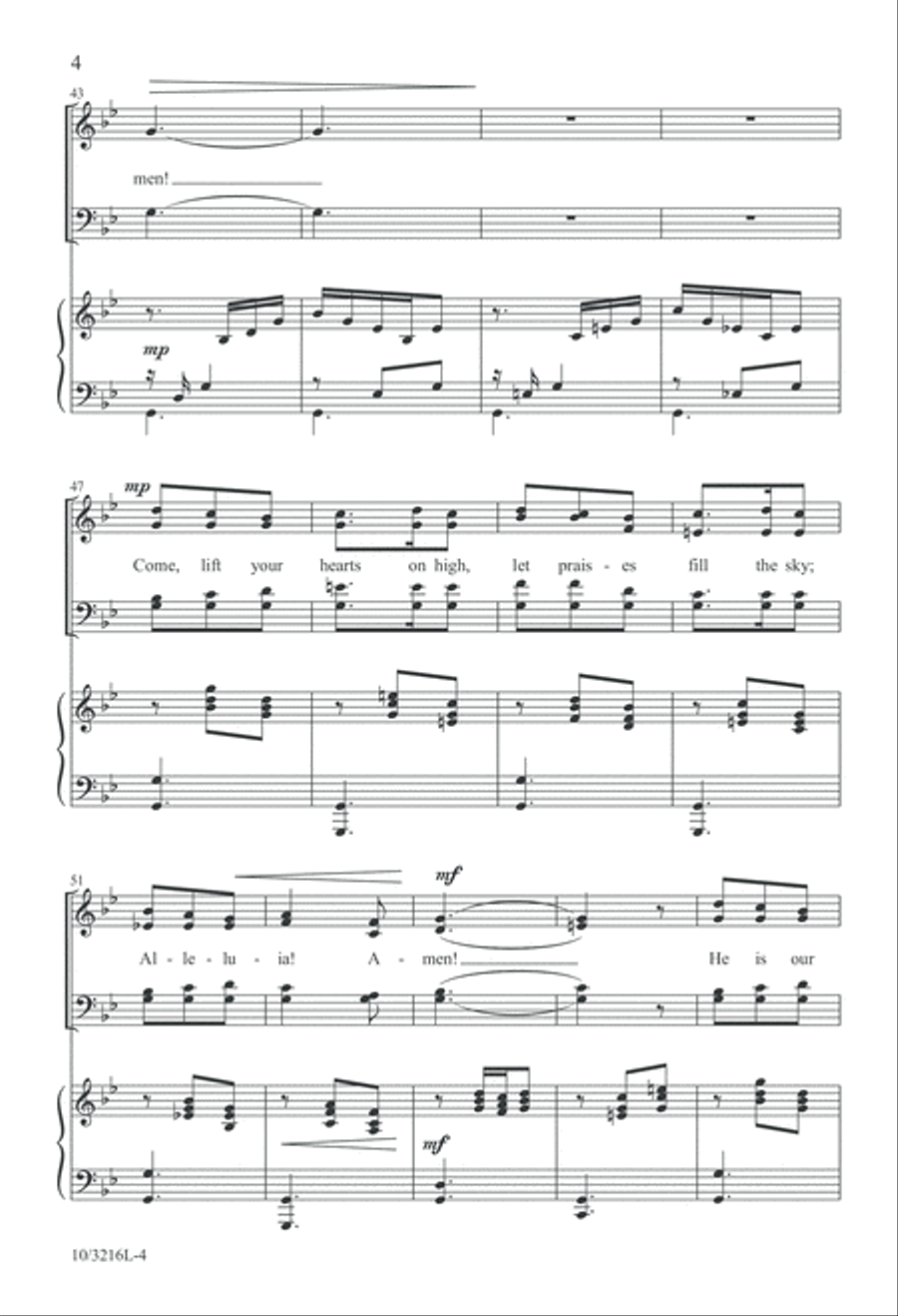 Loud Praise to Christ Our King 4-Part scores gallery preview page 4