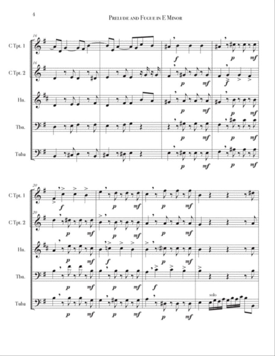 Prelude and Fugue in E Minor, 