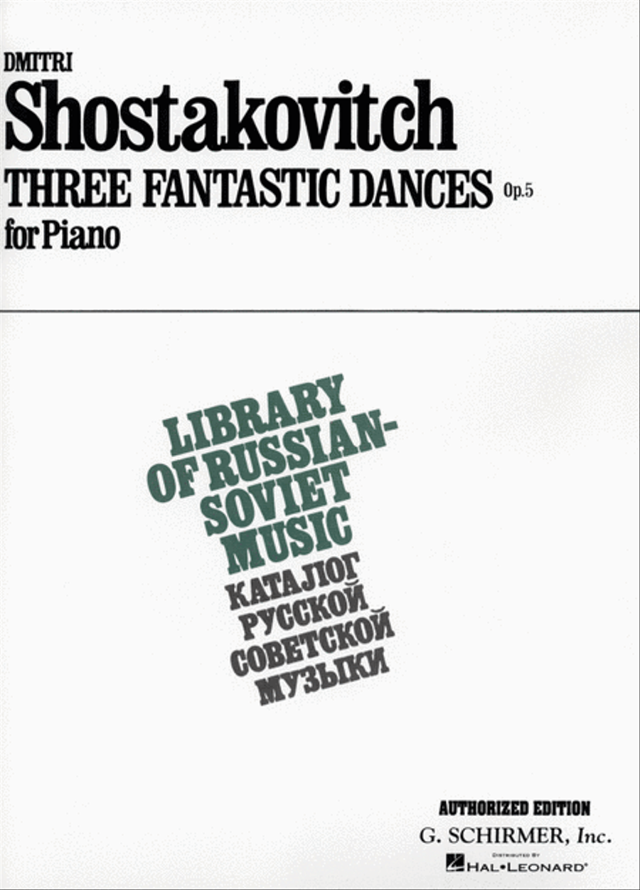 3 Fantastic Dances, Op. 5 Piano Solo scores gallery preview page 1