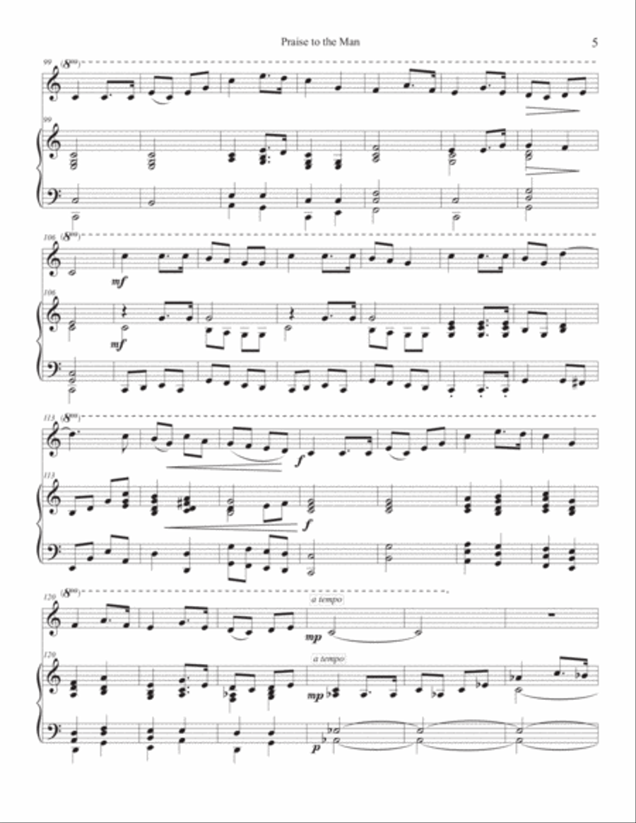 Praise to the Man - Easy Piano Duet Praise to the Man - Easy Piano Duet Easy Piano scores gallery preview page 5