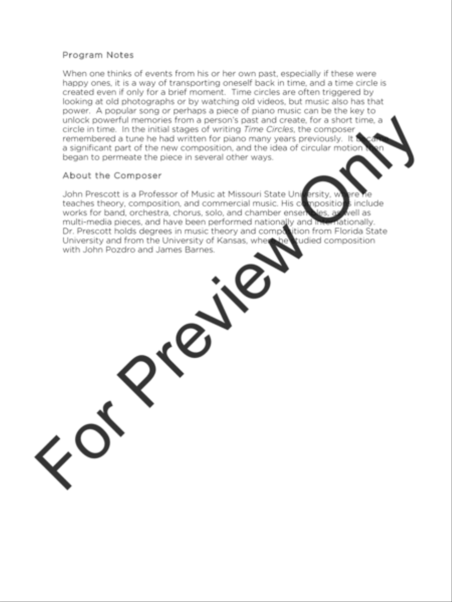 Time Circles (Score) Concert Band scores gallery preview page 3