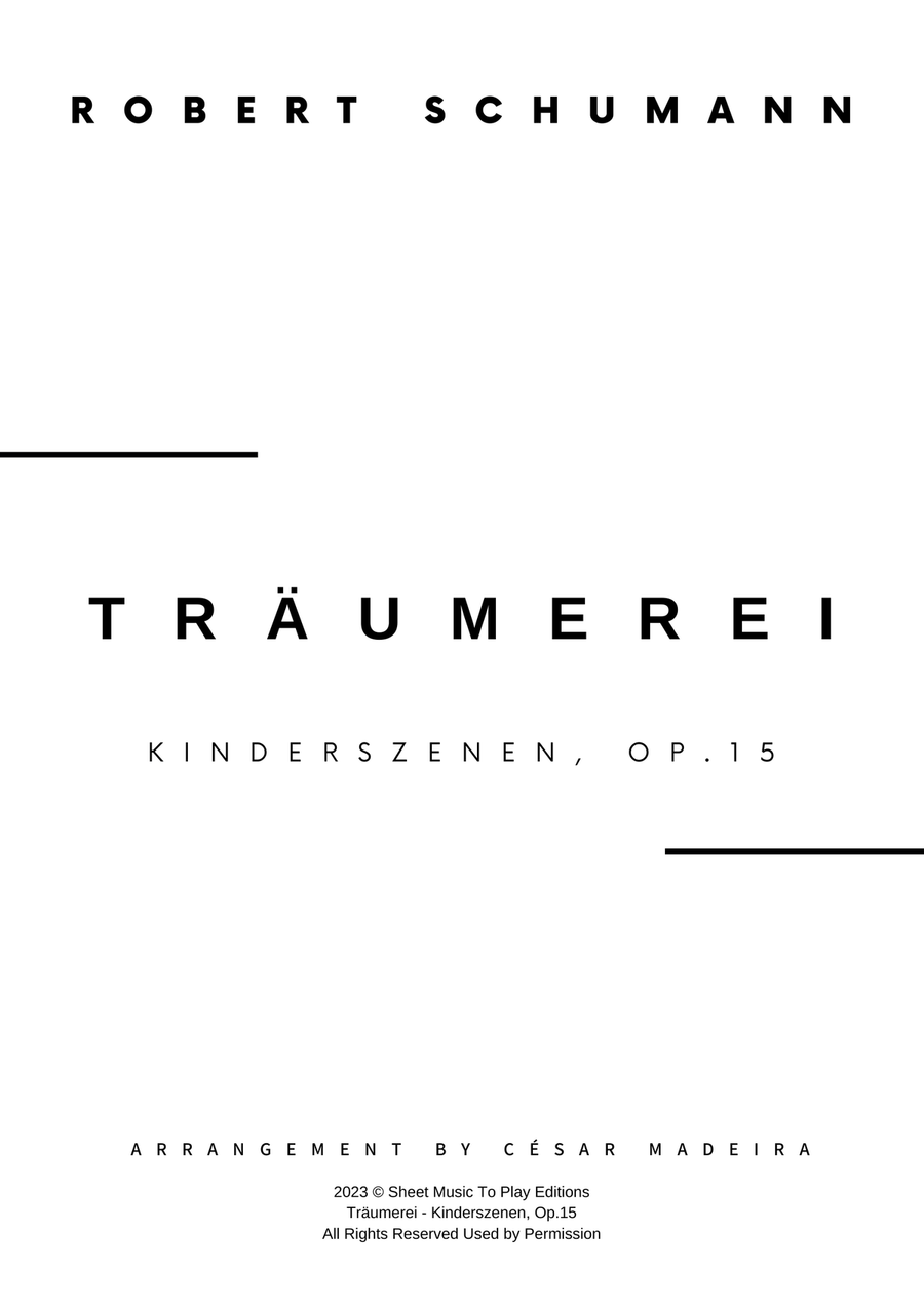 Traumerei by Schumann - Bb Trumpet and Piano (Full Score and Parts) B-Flat Trumpet scores gallery preview page 2