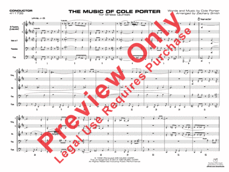 The Music of Cole Porter for Brass Quintet image number null