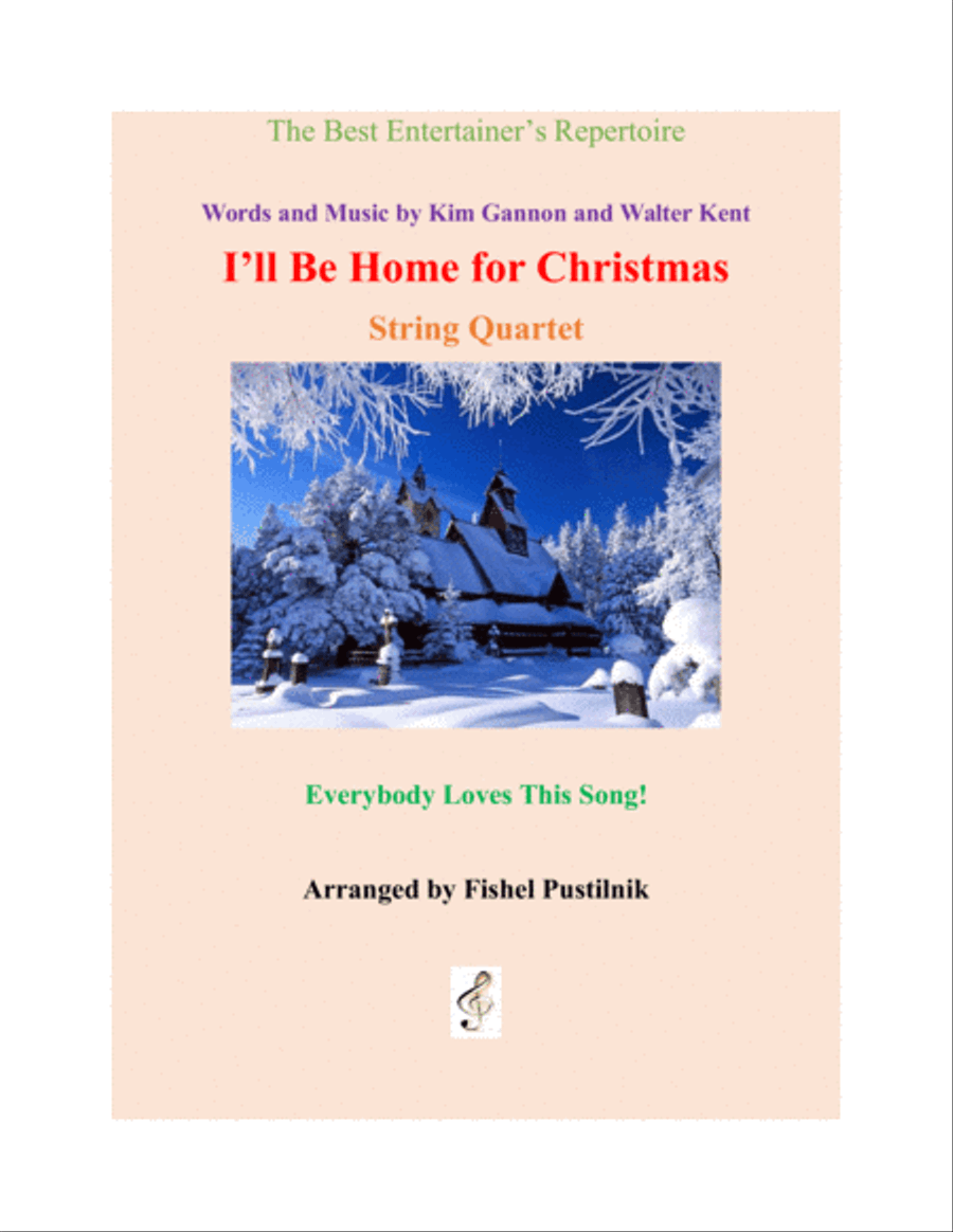 I'll Be Home For Christmas String Quartet scores gallery preview page 1