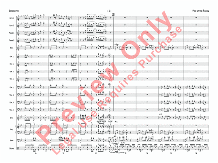 Pick Up the Pieces (score only) Jazz Ensemble scores gallery preview page 11