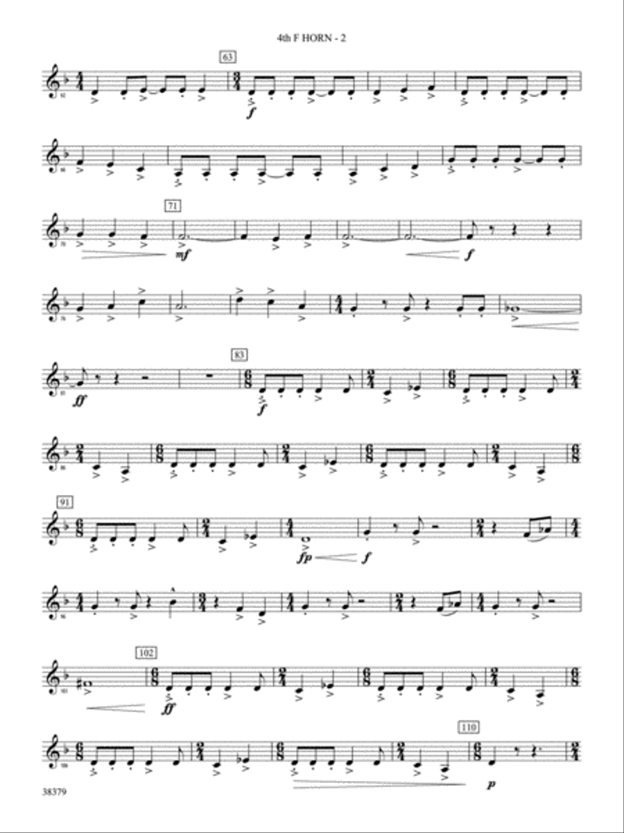 Vision Quest: 4th F Horn Concert Band scores gallery preview page 2
