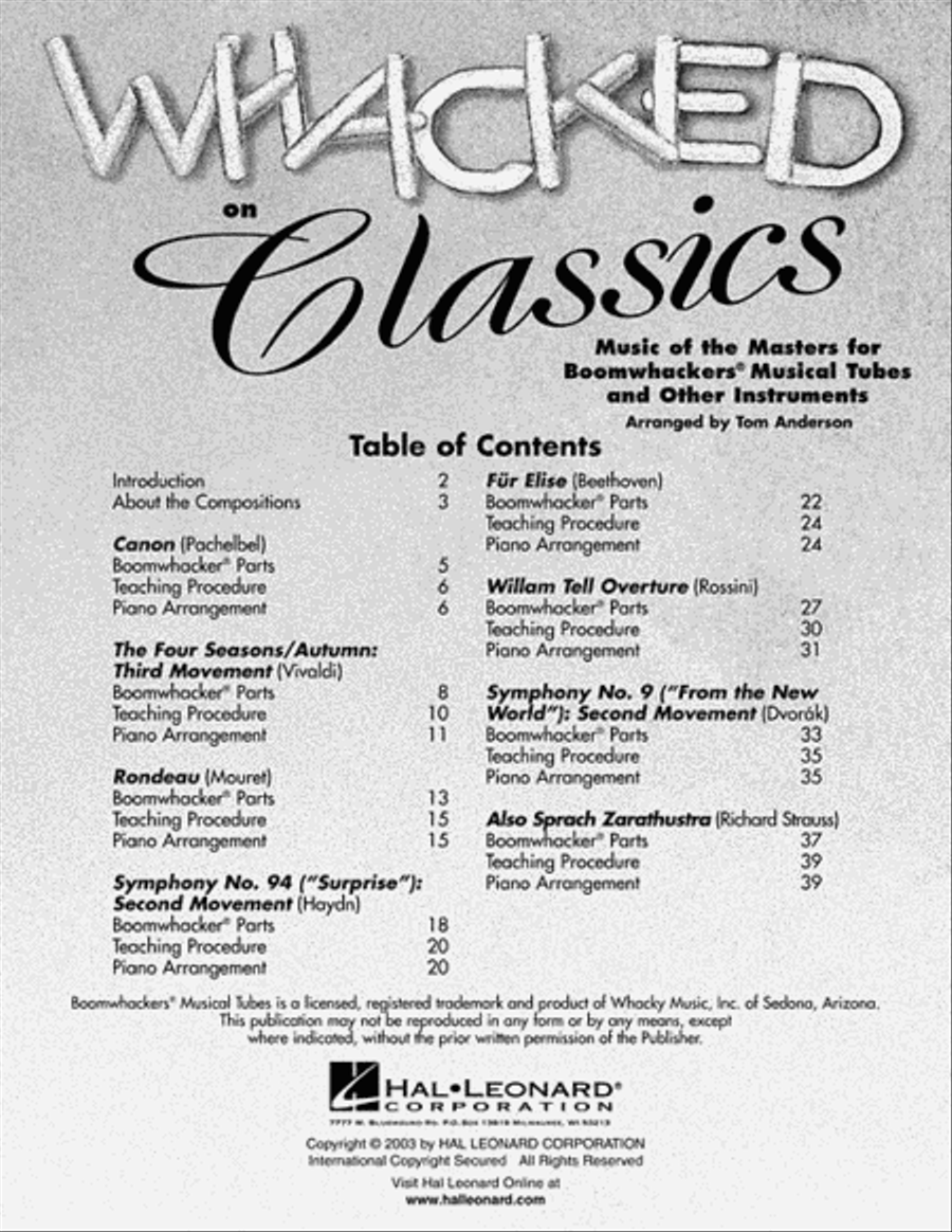 Whacked on Classics (Collection) Choir scores gallery preview page 2