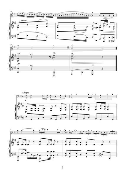 Sonata in G major by Luigi Boccherini for cello and piano