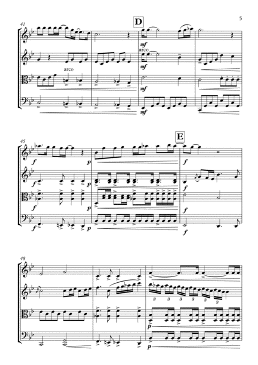Bohemian Rhapsody Bohemian Rhapsody String Quartet scores gallery preview page 6