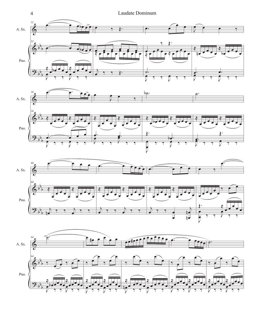 Laudate Dominum (Alto Saxophone - Piano Accompaniment) Alto Saxophone scores gallery preview page 5