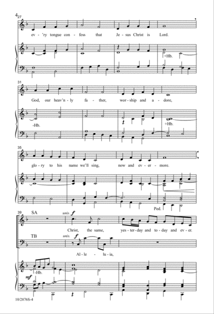 And Crown Him Lord Of All 4-Part scores gallery preview page 4