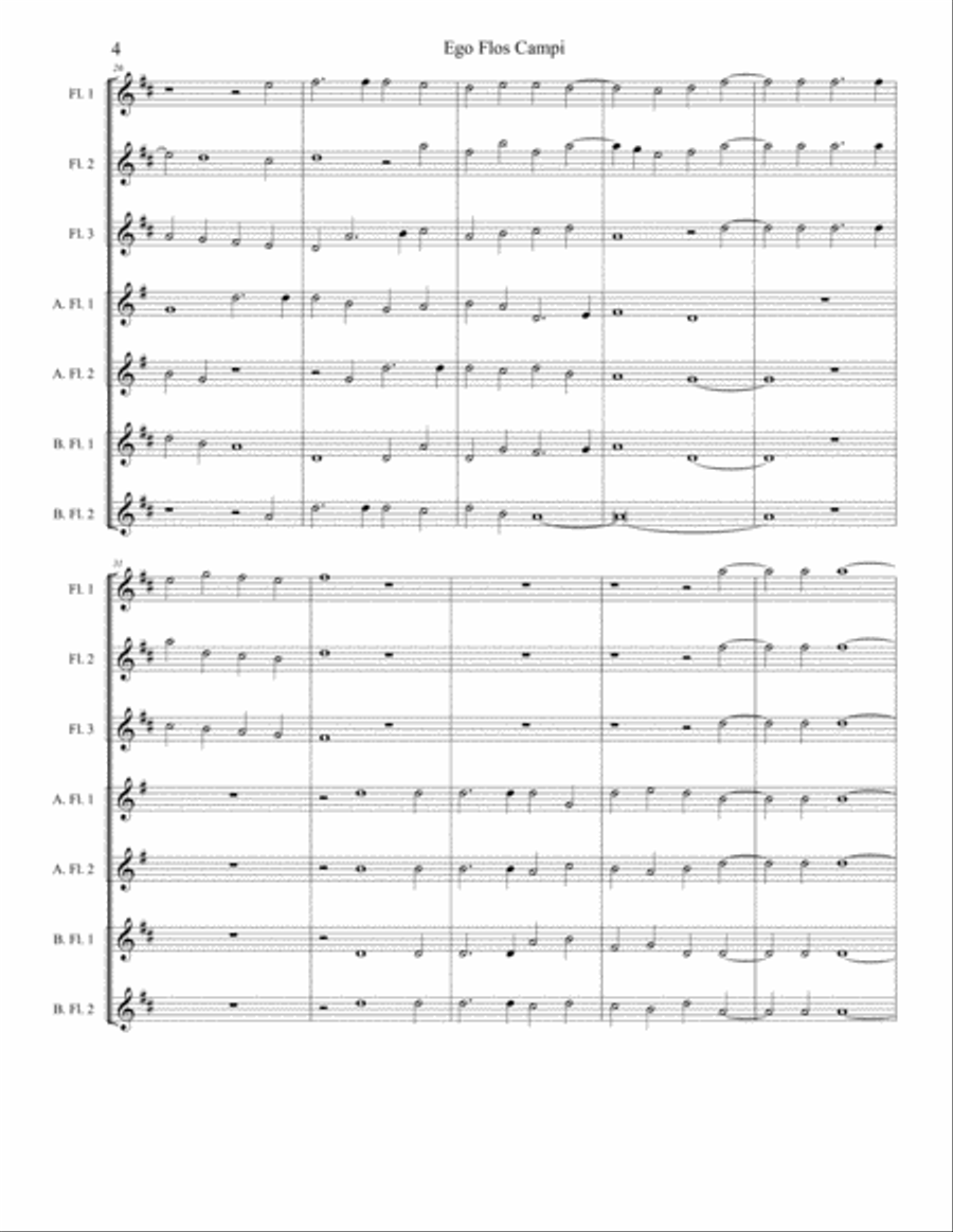 Ego Flos Campi Woodwind Ensemble scores gallery preview page 5