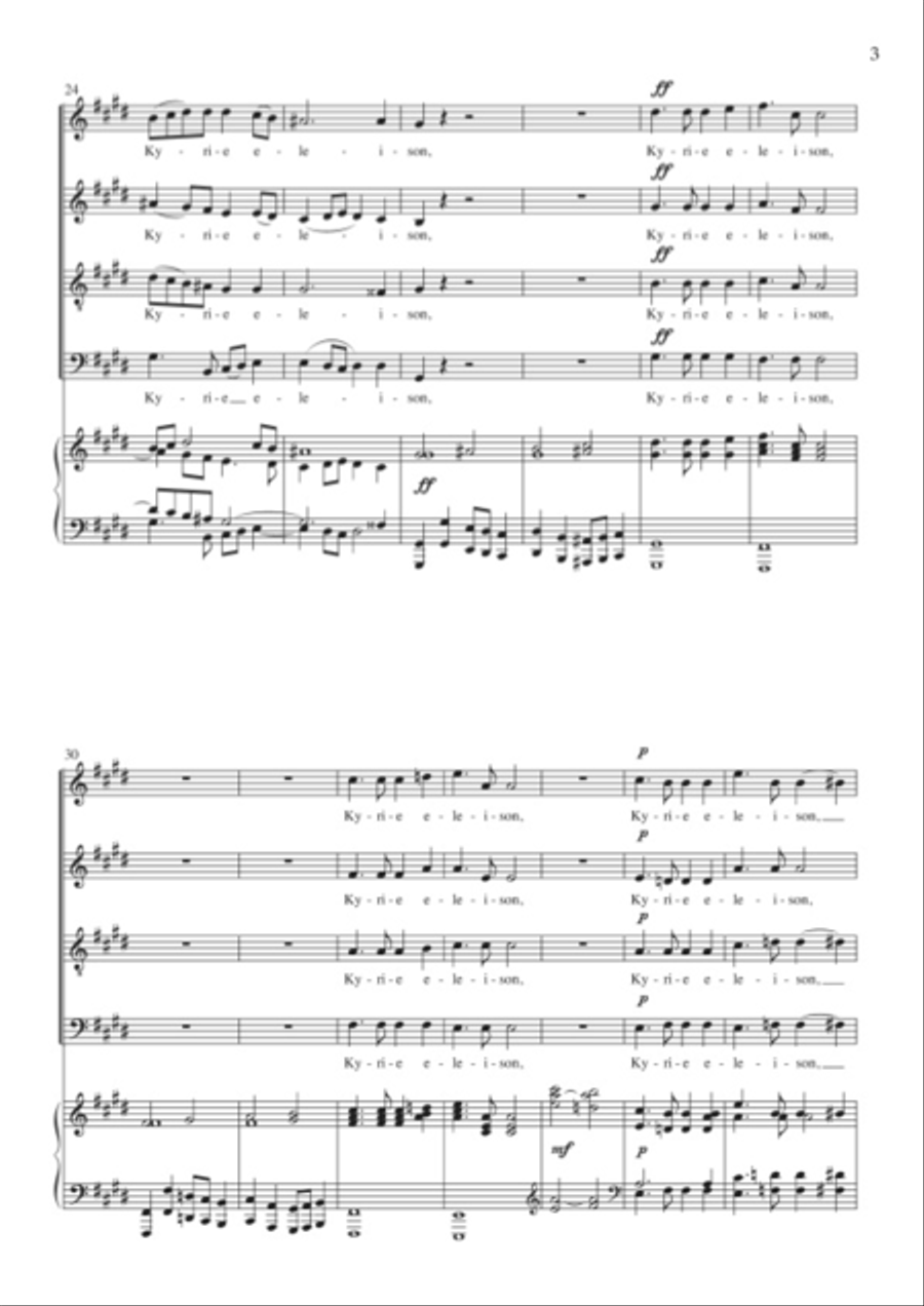 Messe Solennelle en Ut# mineur, Op. 16 4-Part scores gallery preview page 4
