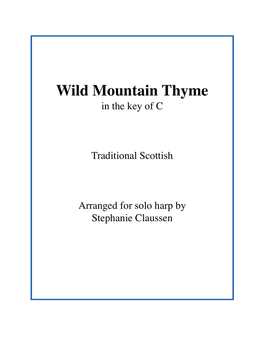 Wild Mountain Thyme in C Major (Lap harp) Lap Harp scores gallery preview page 1