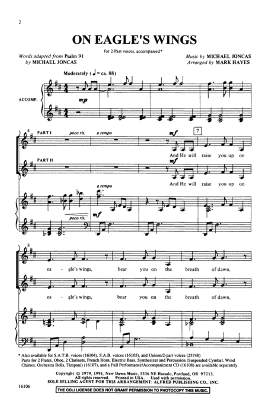 On Eagle's Wings 2-Part scores gallery preview page 2