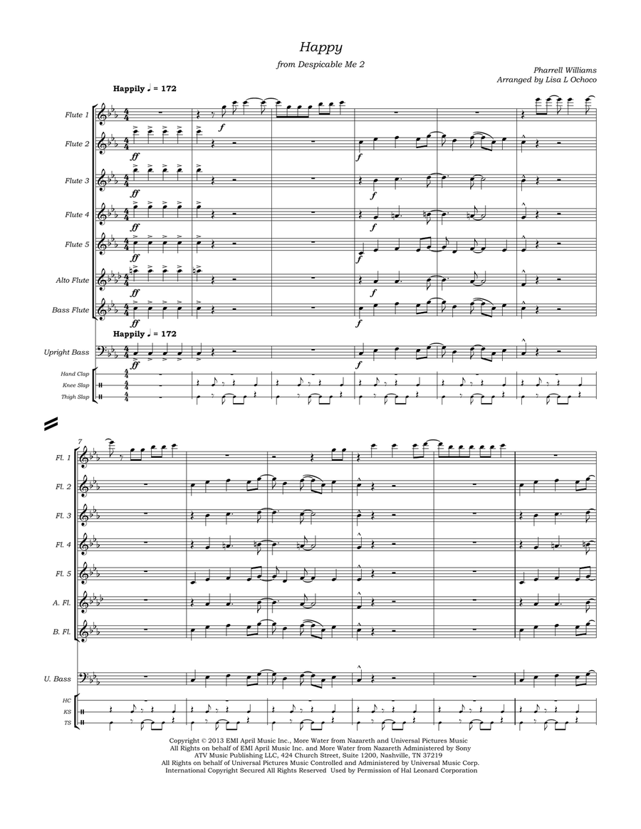 Happy Flute Choir scores gallery preview page 5