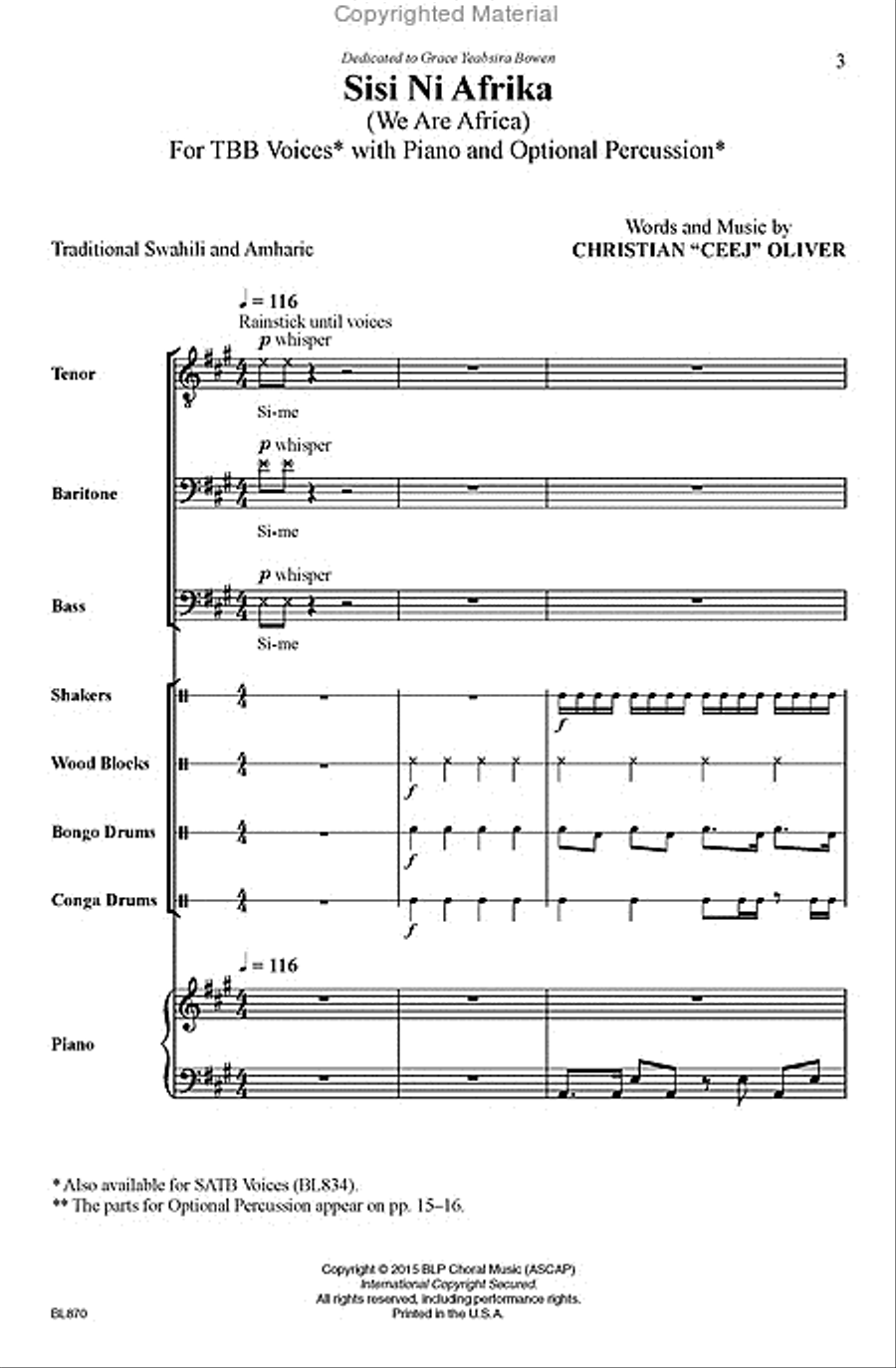 Sisi Ni Afrika Choir scores gallery preview page 2