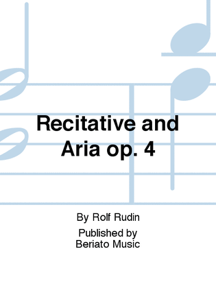 Book cover for Recitative and Aria op. 4