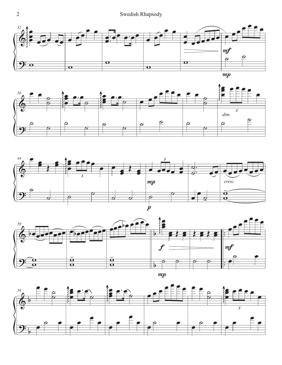 Swedish Rhapsody Swedish Rhapsody Carillon scores gallery preview page 2