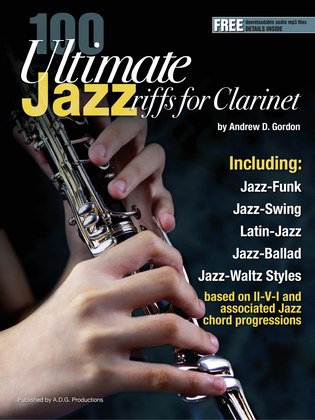 Book cover for 100 Ultimate Jazz Riffs for Clarinet