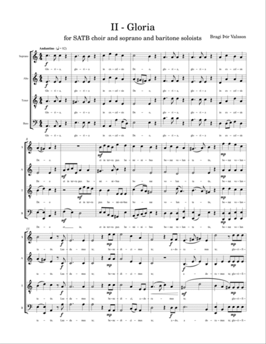 Missa Cappella - an a cappella mass for SATB choir and two soloists 4-Part scores gallery preview page 6