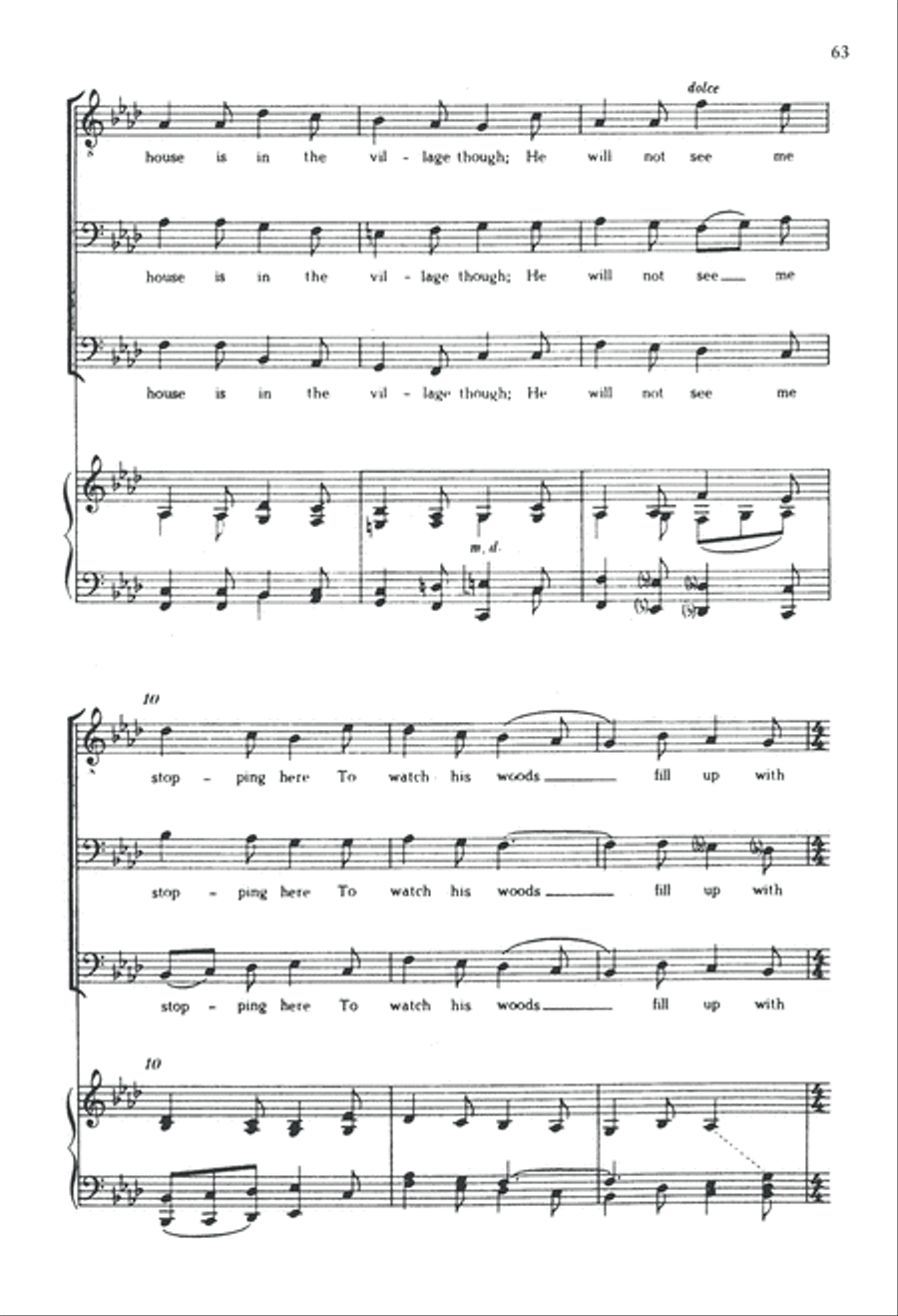Frostiana: Seven country songs by Robert Frost Choir scores gallery preview page 34
