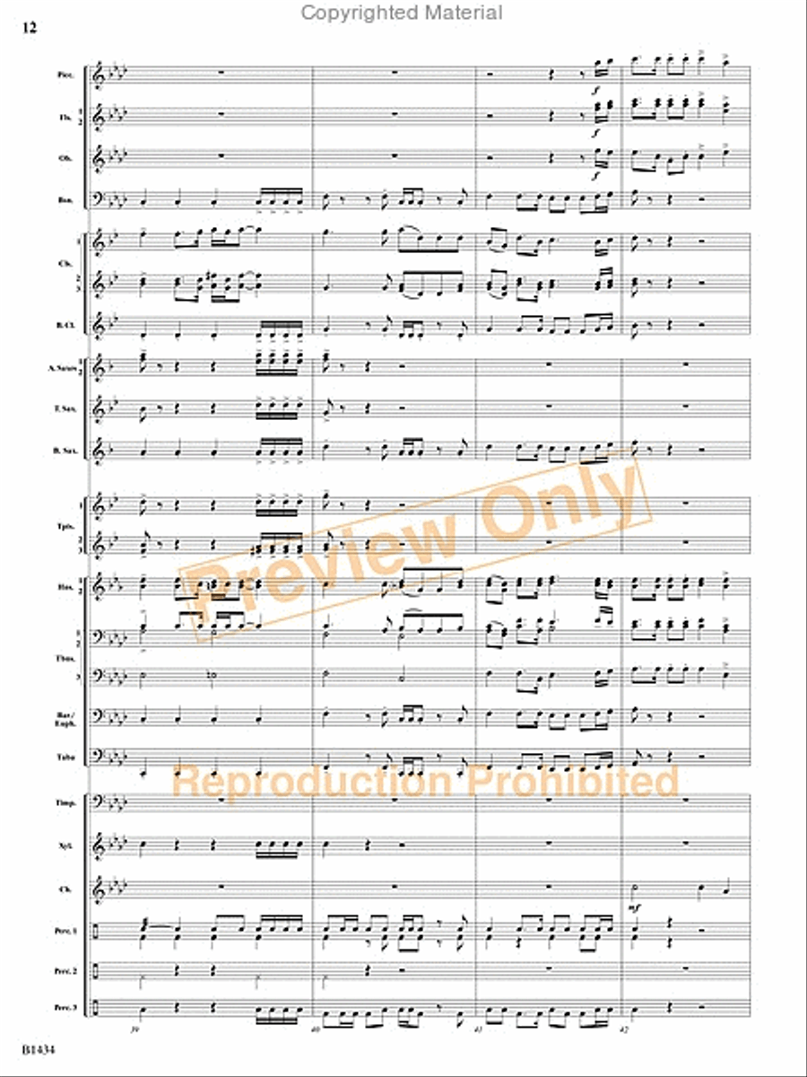 A Frontier Fought and a City Found Concert Band scores gallery preview page 10